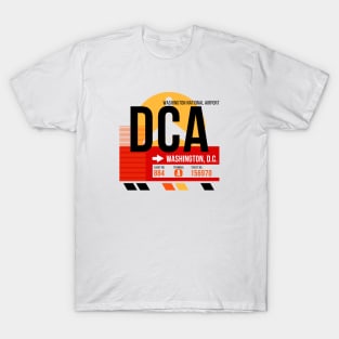 Washington, DC (DCA) Airport // Sunset Baggage Tag T-Shirt